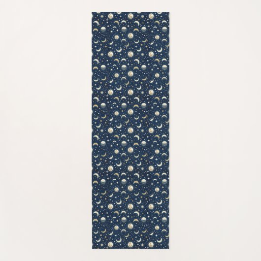 Stars and Moon Pattern ヨガマット (正面)