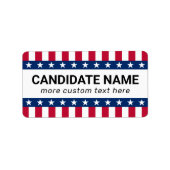 Stars and stripes any political campaign candidate ラベル (正面)