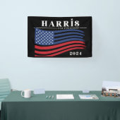 Stars and Stripes Harris for President 2024 横断幕 (トレードショー)
