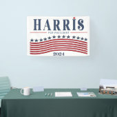 Stars and Stripes Harris for President 2024 横断幕 (トレードショー)