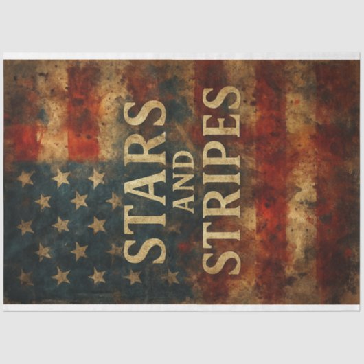 Stars and Stripes in Dismission Decompage紙 薄葉紙 (正面)