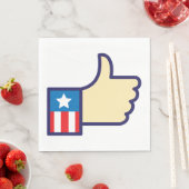Stars And Stripes Thumbs Up American Napkins スタンダードランチョンナプキン (インサイチュ)