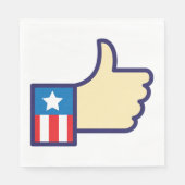 Stars And Stripes Thumbs Up American Napkins スタンダードランチョンナプキン (正面)