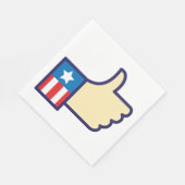 Stars And Stripes Thumbs Up American Napkins スタンダードランチョンナプキン (角)