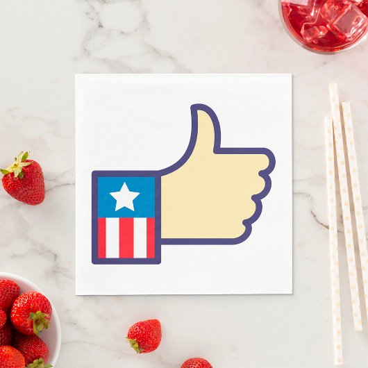 Stars And Stripes Thumbs Up American Napkins スタンダードランチョンナプキン