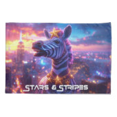 Stars And Stripes with Zebra Zanzibar Pillowcase 枕カバー (裏面)