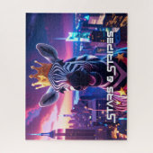 Stars And Stripes Zebra Zanzibar ジグソーパズル (縦)