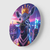 Stars And Stripes Zebra Zanzibar ラージ壁時計 (傾斜)