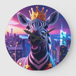 Stars And Stripes Zebra Zanzibar ラージ壁時計