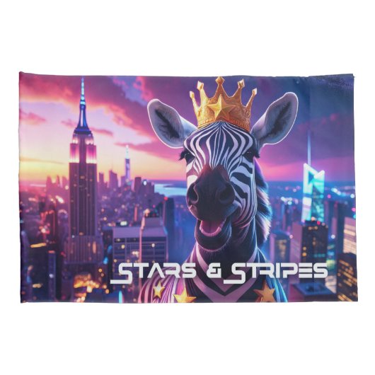 Stars And Stripes Zebra Zanzibar 枕カバー (裏面-右)