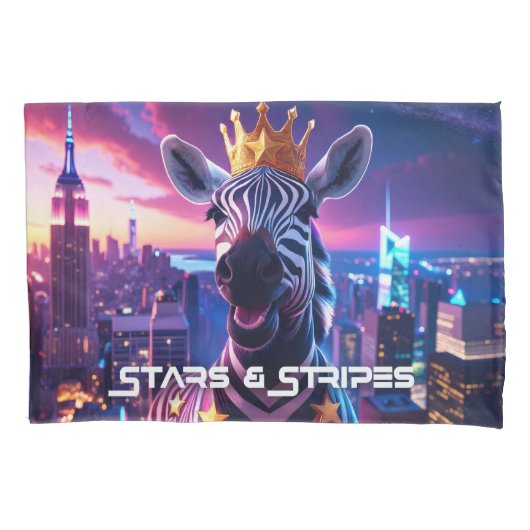 Stars And Stripes Zebra Zanzibar 枕カバー (正面左)