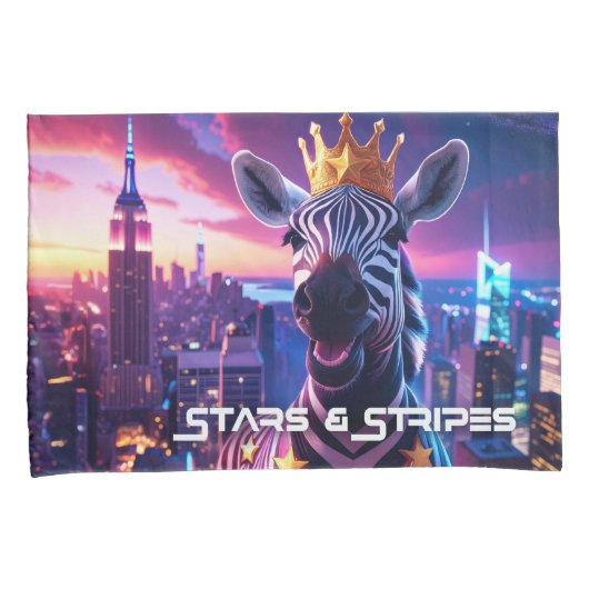 Stars And Stripes Zebra Zanzibar 枕カバー (正面右)