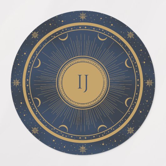 stars and sun ラベル (デザイン1)