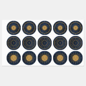 stars and sun ラベル (シート)