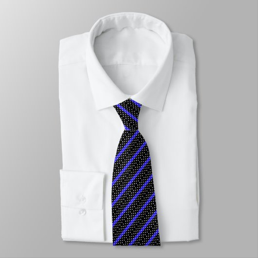 Stars and Thin Blue Line Stripes Neck Tie ネクタイ (タイ)