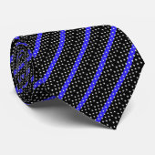 Stars and Thin Blue Line Stripes Neck Tie ネクタイ (ロール)
