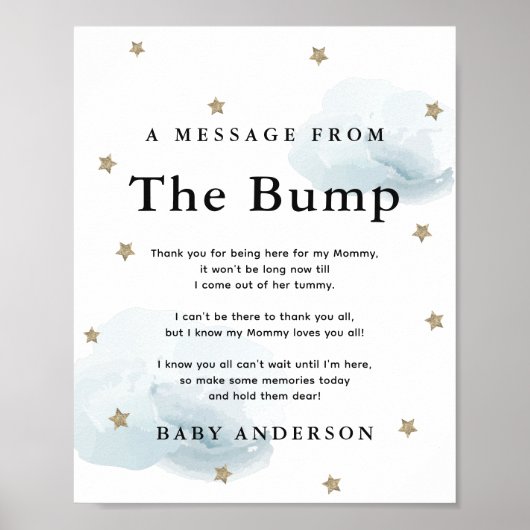 Stars & Blue Cloudsバンプからのメッセージ ポスター (正面)