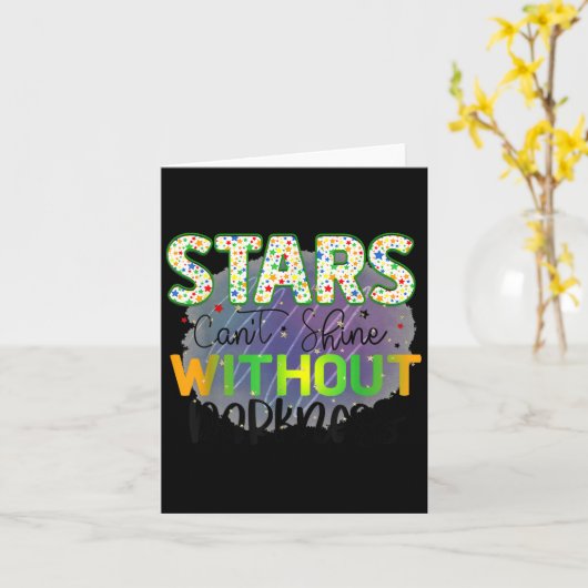 Stars Can't Shine Without Darkness Motivational Qu カード (黄色い花)