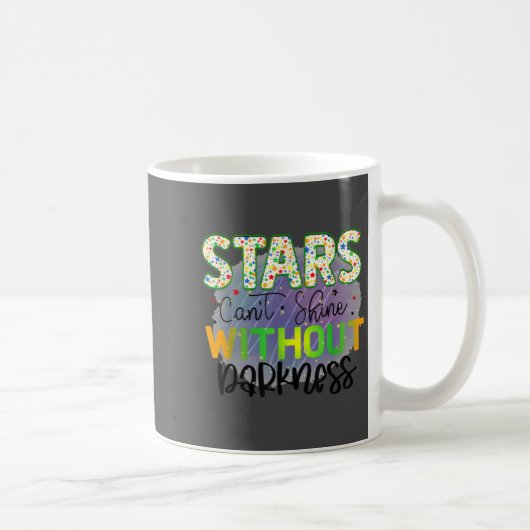 Stars Can't Shine Without Darkness Motivational Qu コーヒーマグカップ (右)