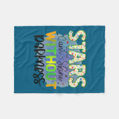 Stars Can't Shine Without Darkness Motivational Qu フリースブランケット (正面(横))