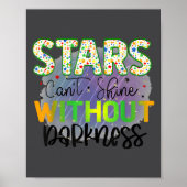 Stars Can't Shine Without Darkness Motivational Qu ポスター (正面)