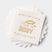 Stars Celebratory Class of Custom Year Graduation 箔ナプキン (インサイチュ (積み重ね))