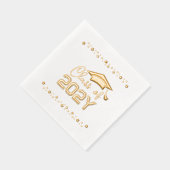 Stars Celebratory Class of Custom Year Graduation 箔ナプキン (右)