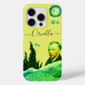STARS elegant face VanGogh text editable yellow Case-Mate iPhoneケース (裏面)
