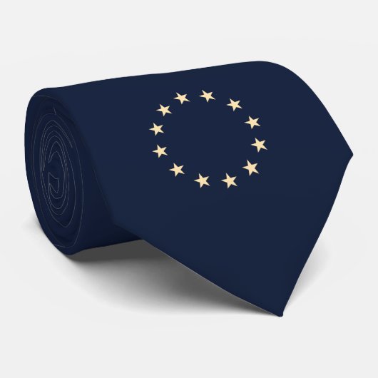 Stars – Europe – Europa – EU-flag – Schlips navy ネクタイ (ロール)
