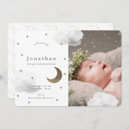 Stars & Gray Clouds写真ベビー発表 招待状