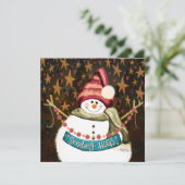 Stars Hugs Fun Snowman Christmas Inspirivity シーズンカード (スタンド正面)