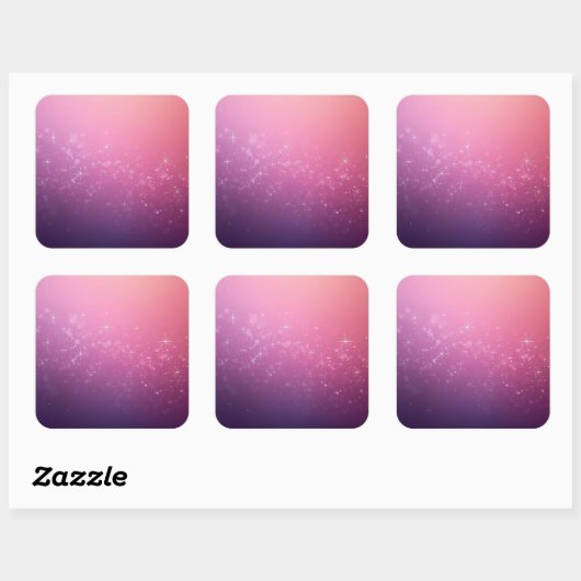 Stars In Pink Space スクエアシール (シート)