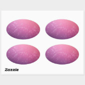 Stars In Pink Space 楕円形シール (シート)