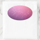 Stars In Pink Space 楕円形シール (バッグ)