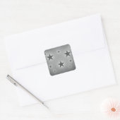 Stars in the Night Skyスタンプ， Dark Gray スクエアシール (封筒)