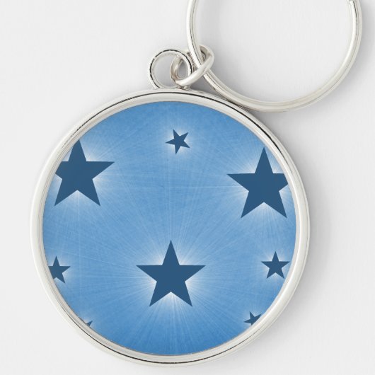 Stars in the Night Sky Premium Keychain, Blue キーホルダー (正面)