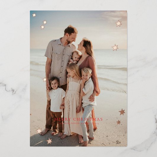 Stars in the Sky Foil Christmas Card 箔シーズンカード (正面)