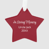 Stars In The Sky Name And Date Remembrance オーナメント (裏面)