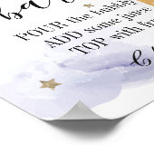 Stars & Lavender Clouds Baby Shower Mom-osa Bar ポスター (角)