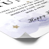 Stars & Lavender Clouds Baby Shower Pacifier Hunt ポスター (角)