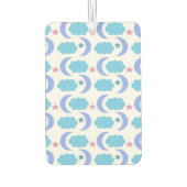 Stars Moon Clouds Pattern Blue Pink Purple カーエアーフレッシュナー (裏面)
