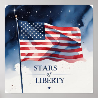 Stars of Liberty Patriotic Nightポスタープリント ポスター