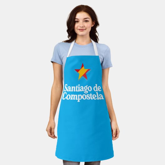 Stars of Spain – Santiago de Compostela エプロン (着用した状態)