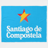 Stars of Spain – Santiago de Compostela フリースブランケット (正面(横))