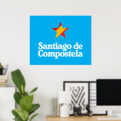 Stars of Spain – Santiago de Compostela ポスター (ホームオフィス)