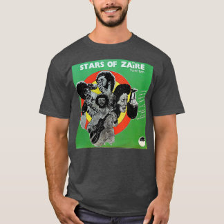 Stars Of Zaire FadeStyleアフリカンビニール記録画像 Tシャツ