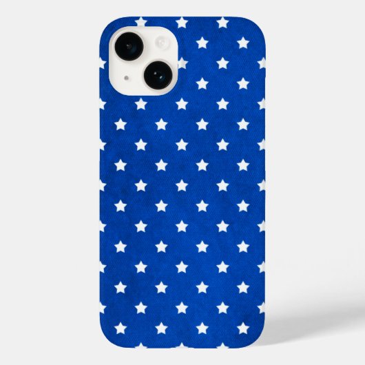 Stars on Digital Fabric Texture by Shirley Taylor Case-Mate iPhoneケース (裏面)