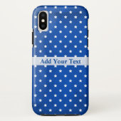Stars on Digital Fabric Texture by Shirley Taylor Case-Mate iPhoneケース (裏面)