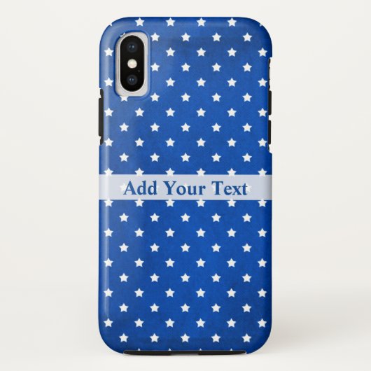 Stars on Digital Fabric Texture by Shirley Taylor Case-Mate iPhoneケース (裏面)