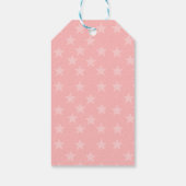 Stars on Pink Monogram or Nameカスタム ギフトタグ (裏面)